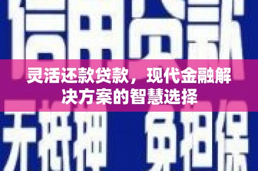 凤山灵活还款贷款，现代金融解决方案的智慧选择