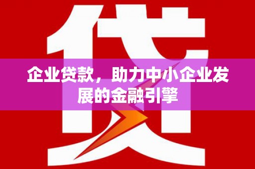 尼玛企业贷款，助力中小企业发展的金融引擎