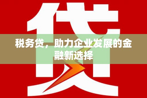 凤泉税务贷，助力企业发展的金融新选择
