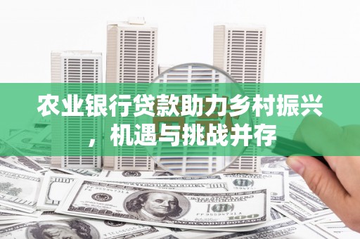 清河门农业银行贷款助力乡村振兴，机遇与挑战并存