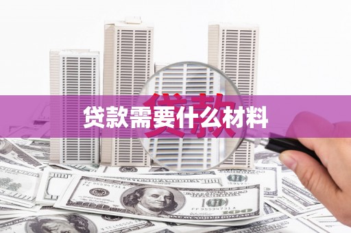 新和贷款需要什么材料