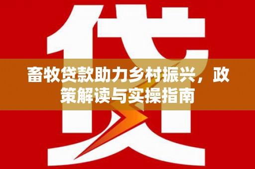 市中区畜牧贷款助力乡村振兴，政策解读与实操指南
