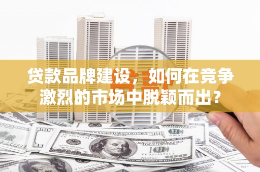 尖扎贷款品牌建设，如何在竞争激烈的市场中脱颖而出？